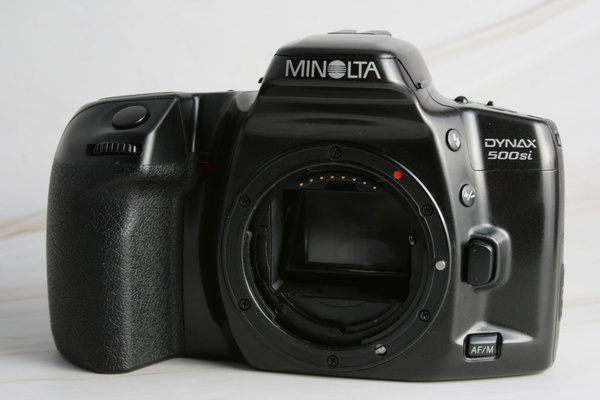 webersfotoshop Minolta Dynax 500si Gehäuse schwarz Body inkl. Equipment; gebraucht