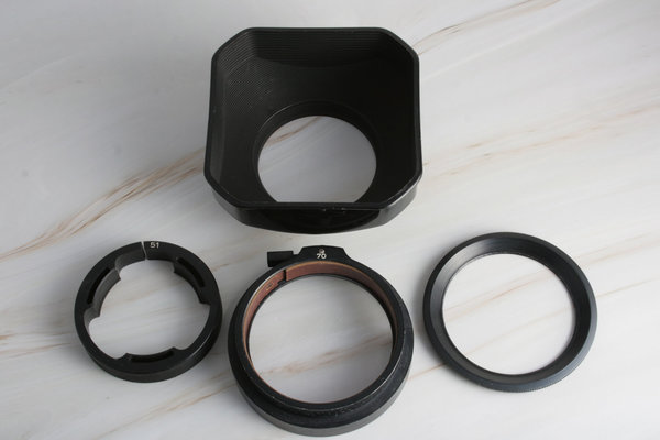 webersfotoshop Linhof Universal Sonnenblende Kunststoff schwarz plus 3teiliges Adapter Set