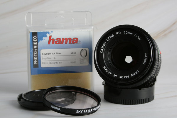 webersfotoshop Canon FD 1.8/50mm Standardobjektiv inkl. Equipment; gebraucht