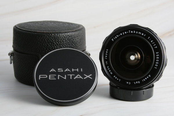 Pentax Asahi 1:4 / 17mm Fish-eye-Takumar M42 Fischauge inkl. Equipment
