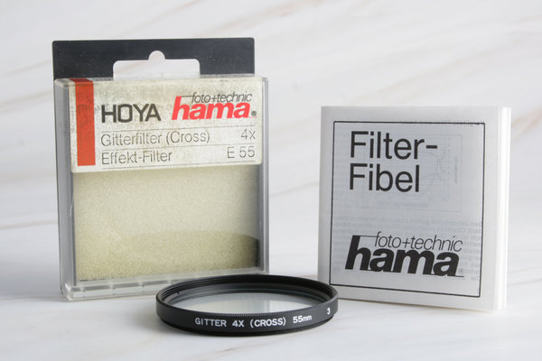Hoya hama Gitterfilter (Cross) 4x mit 55mm Einschraubfassung; gebraucht
